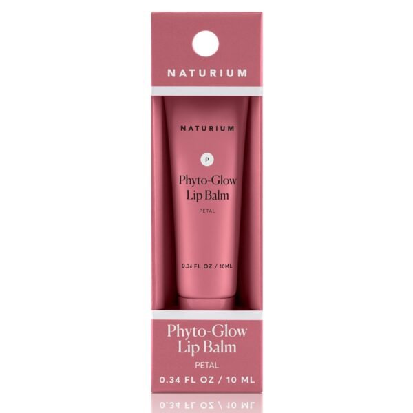 Naturium Phyto-Glow Lip Balm, Hydrating Lip Care with a Glossy Finish, 0.34 oz (Petal)