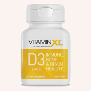 OmegaXL VitaminXL D3 High Potency Daily Vitamin D 5000 IU 125mcg